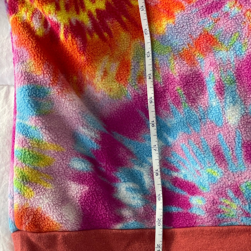 Hand Crafted Women's Tie-Dye Zip Fleece Sweater - - Picture 4 of 5